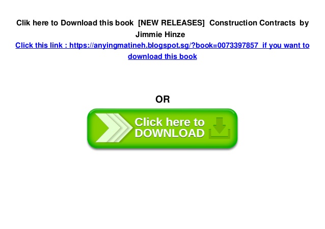 Construction contracts hinze pdf free software